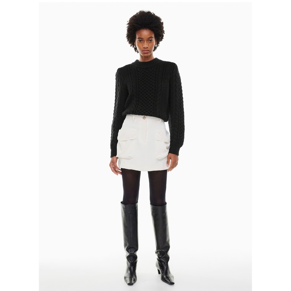 Wilfred Aritzia Cream Astral Cargo Mini Skirt Size 4 Off White Utility Pockets